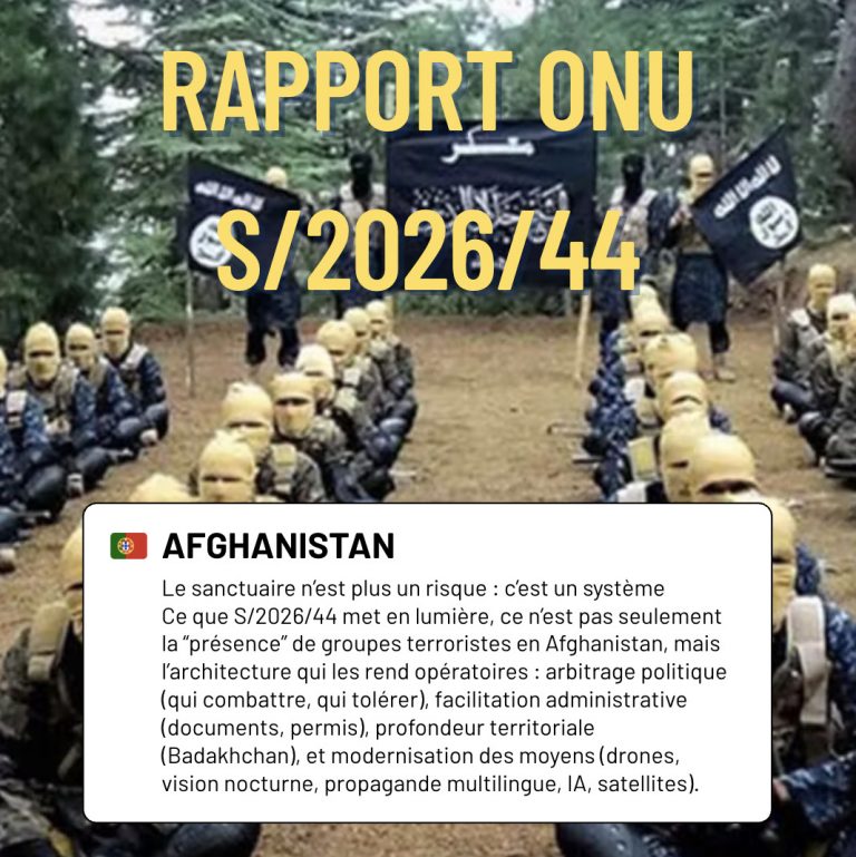Le sanctuaire terroriste afghan, version 2026 : organisé, armé, connecté