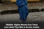 LES FEMMES EN AFGHANISTAN ONT PRÈS DE QUATRE FOIS MOINS DE CHANCES QUE LES HOMMES D'ACCÉDER AUX MÉCANISMES DE JUSTICE FORMELLE, SELON LES CONCLUSIONS DE L'ONU