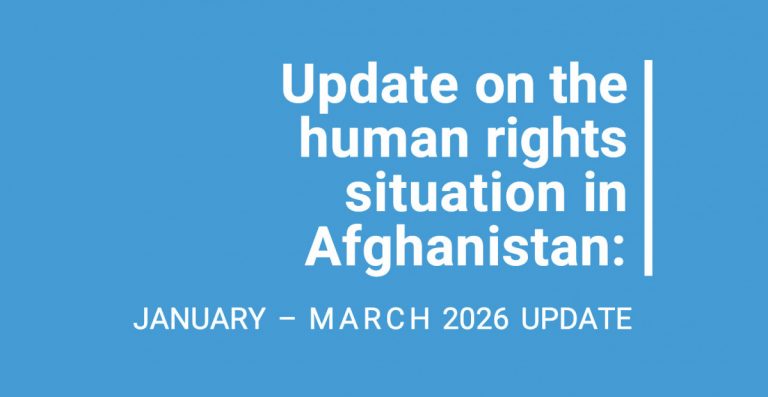 Mise à jour sur la situation des droits humains en Afghanistan : janvier – mars 2026