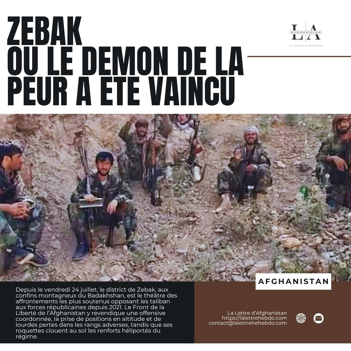 Zebak, où "le démon de la peur" a été vaincu