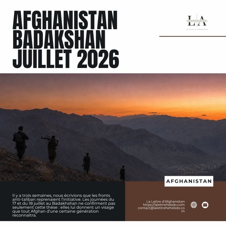 Afghanistan, juillet 2026 : nous voici revenus trente ans en arrière