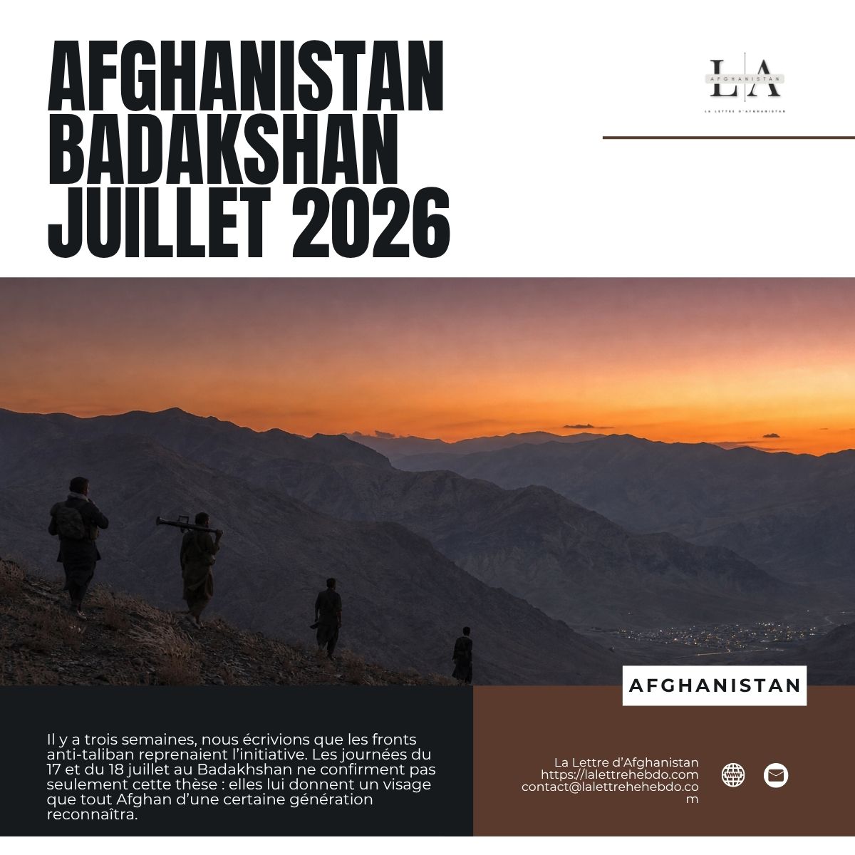 Afghanistan, juillet 2026 : nous voici revenus trente ans en arrière