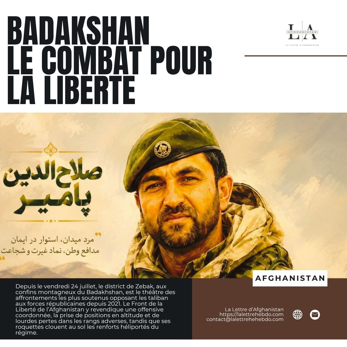AFGHANISTAN, le combat pour la liberté
