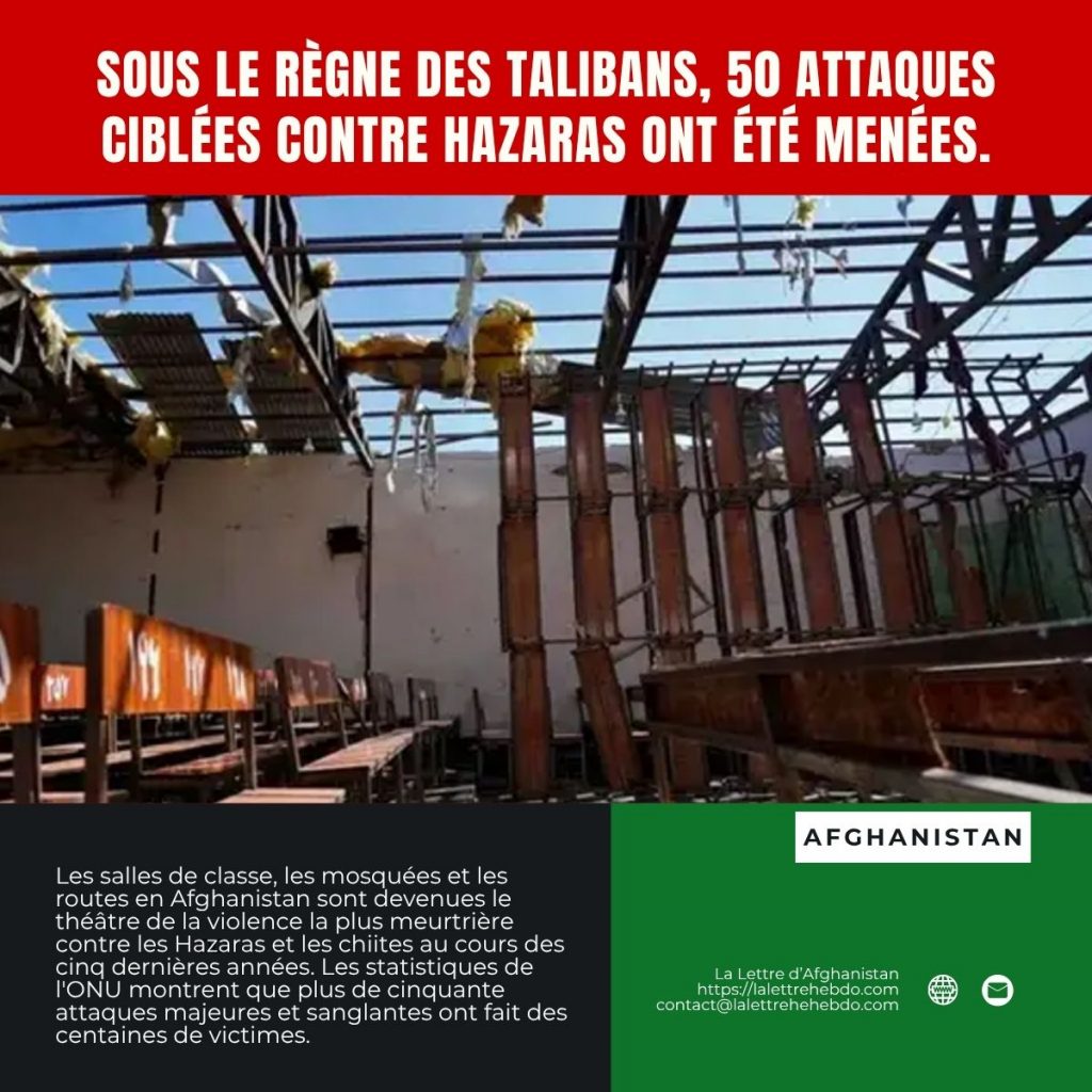 Sous le règne des talibans, 50 attaques ciblées contre les Hazaras ont été menées.