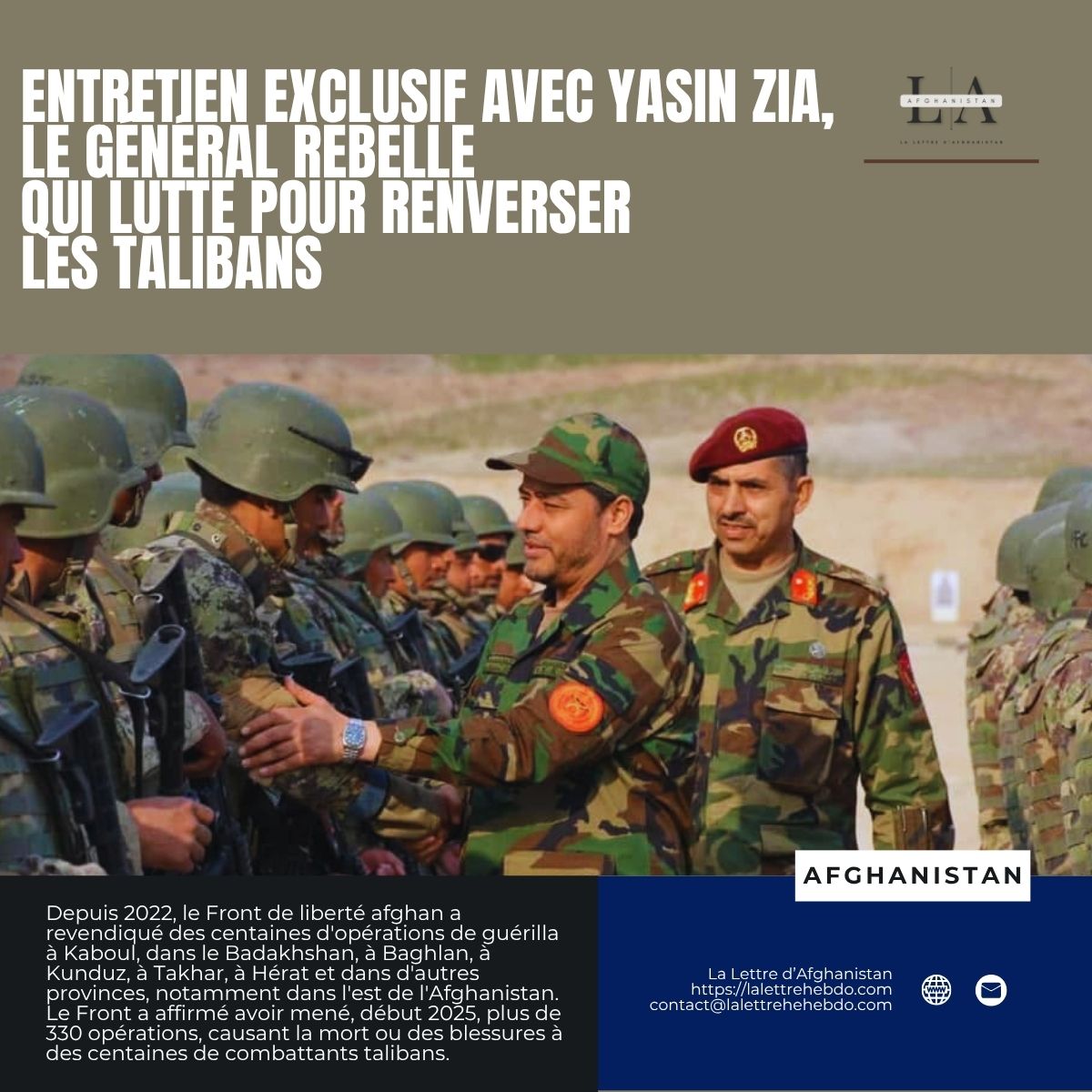 Entretien exclusif avec Yasin Zia, le général rebelle qui lutte pour renverser les talibans
